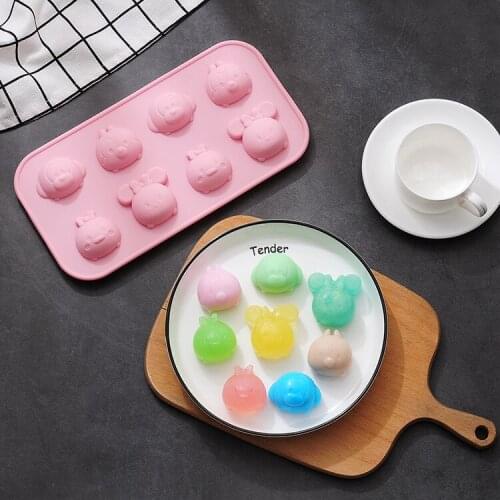 Cartoon Animal DIY Epoxy Mold Silicone 3D Silicone Mould Chocolate Candy Pudding Jelly Cookie Baking Mold Cake Decorating Tools