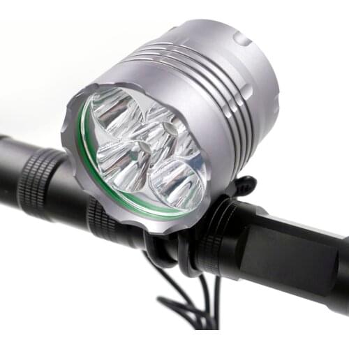 5000Lm Bicycle Light 5pcs XML XM-L T6 LED 3modes Waterproof Bike Front Lamp Headlamp Head Light with Headstrap Rubber rings