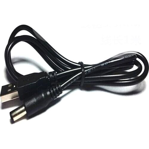 High Quality 1M USB Port To 5.5 x 2.1mm 5V DC Barrel Jack Power Cable Connector cord