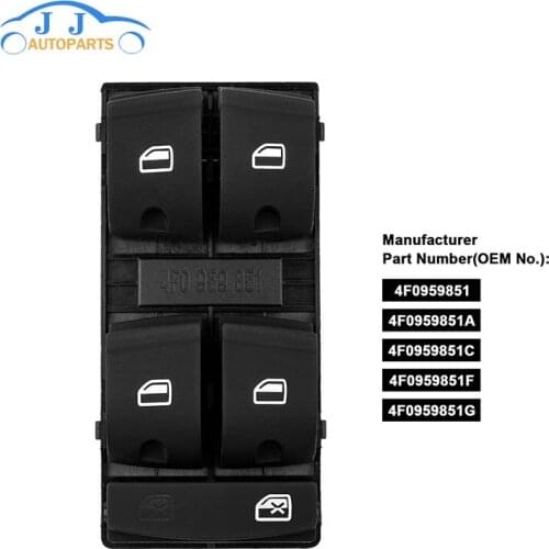 YAOPEI Master Power Window Switch For Audi A3 8P1 8PA 2003-2014 Q7 4L 2006-2014 SUV 4F0959851 F 4F0959851F