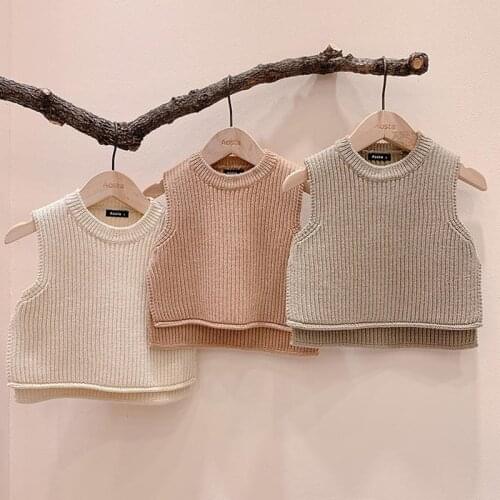 Toddler Baby Girls Boys Sleeveless Sweater Vest Fashion Childrens Clothing Newborn Baby Girls Boys Knitting Vest Coat Tops