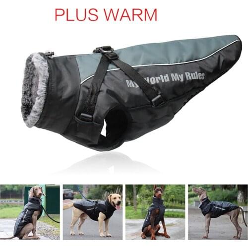 Dog Winter Clothes Warm Pet Coat Cotton Reflective Waterproof Jacke Chaqueta Mascota Ropa Perros Invierno одежка для собаки