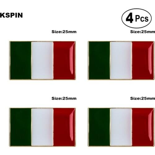Italy Brooches Lapel Pin Flag badge Brooch Pins Badges 4pcs