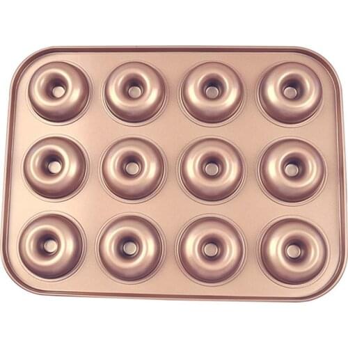 1PCS Carbon Steel Donut Pan 12 Holes Creative Doughnut Baking Mold Kitchen Bagel Mold for cocina DIY Baking Bakware Tools