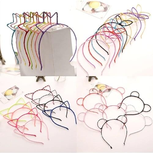 1 Piece Fashion Headband Girls Crown Hair Hoop Supplies for Party Hair Accessories Cat Ears Headwear Cute Children Hair Bands