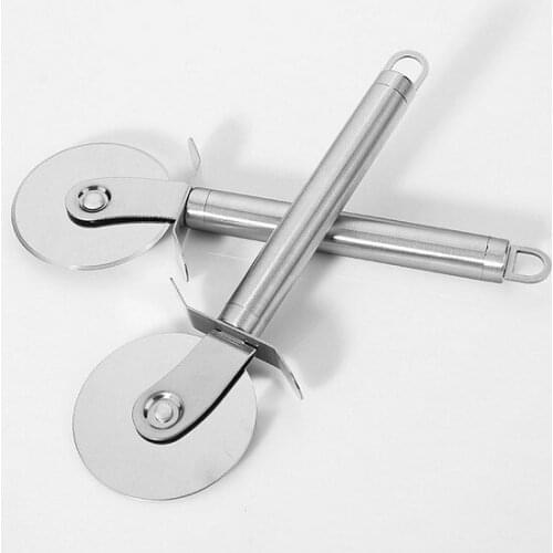 1PC Pizza Cutter and Pie Server Pizza Server Knife Pizza Wheel Slicer Stainless Steel Kitchen Pizza Tool KX 167