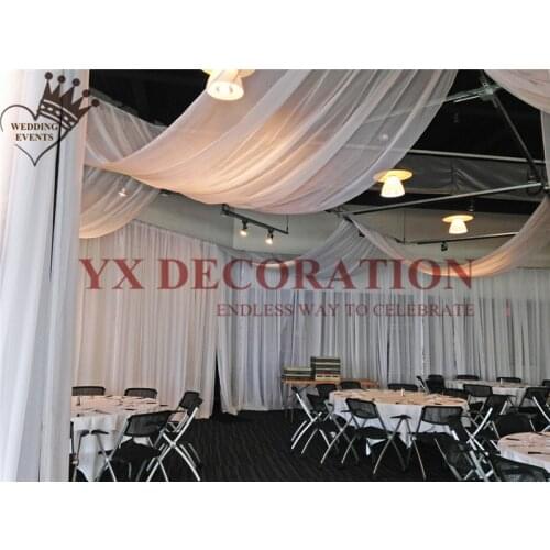 10FT Width Ceiling Drapery Ice Silk Roof Canopy Fabric Draping For Wedding Event Decoration
