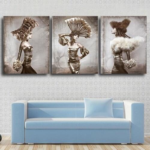 3 Piece Free Shipping Modern Wall Painting beauty nude women Home Decorative Art Picture Paint on Canvas Prints decor