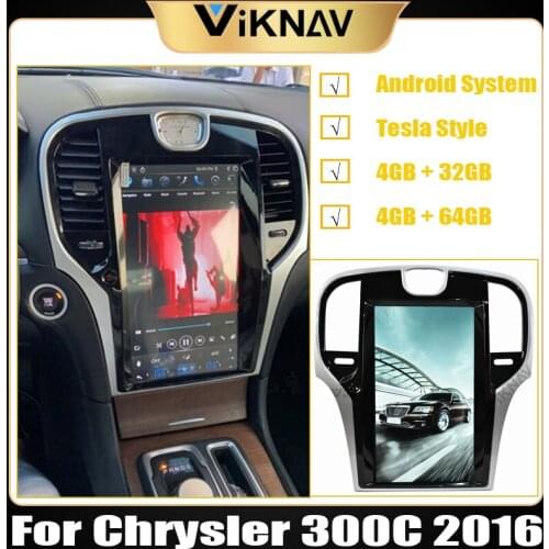 Android Tesla style car autoradio multimedia player for Chrysler 300C 2016 car radio GPS navigation headunit
