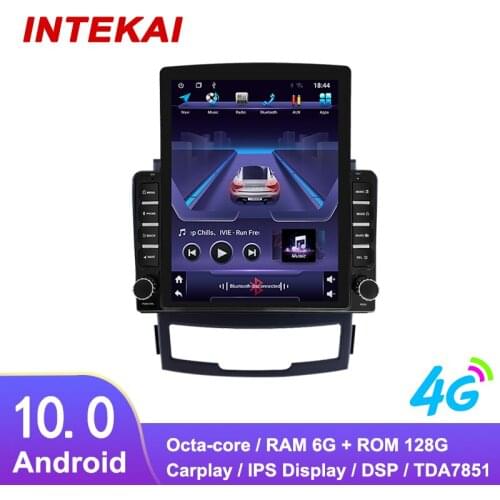 9.7" Vertical Style Tesla Screen Android 10.0 Car Radio GPS Navigation Multimedia Player for SSANGYONG KORANDO 2011-2013
