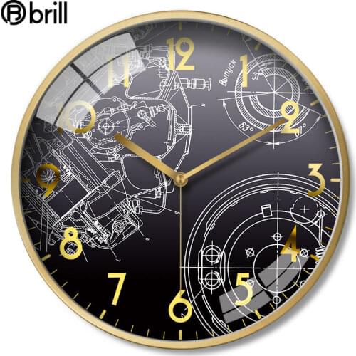 Silent Creative Wall Clock Modern Design Luxury Quiet Novelty Bathroom Clocks Wall Home Decor Living Room Decoration Fashion