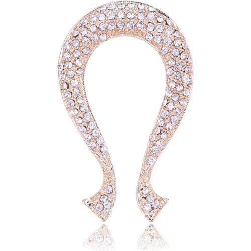 New Rhinestone Gold Background Solid Color Large Bow Brooch Irregular Brooch Dress Hat Shirt Suit Accessories Brooch