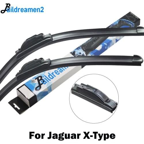 Buildreamen2 Car Wiper Blade Windscreen Rubber Wiper For Jaguar X-Type Saloon Estate Fit Hook Arms 2001-2010