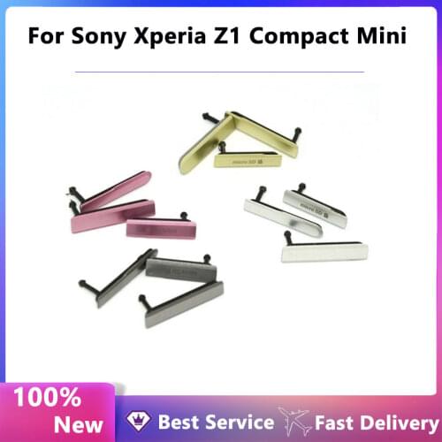 New For Sony Xperia Z1 Compact Mini M51W D5503 USB Charging Port Dust Plug Cover +SIM Card Port Slot Cover + Micro SD Port