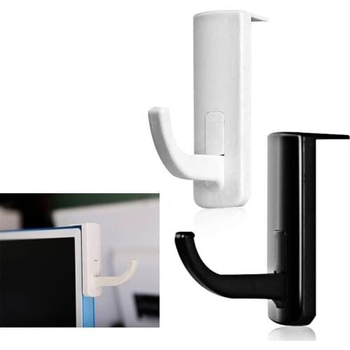 Plast Headphone Hanger Headset Stand Sticky Wall Mounted Hook Display desktop holder for LCD monitor stand Organize Storage rack