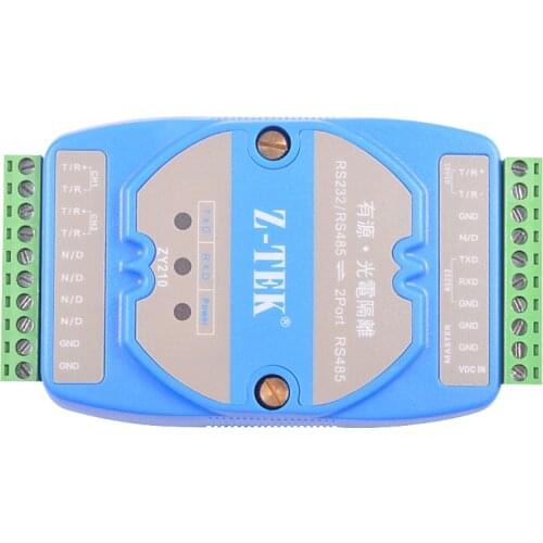 Two ports, 485 hub RS232/RS485, 2 ports, 485 hub, ZY210 and isolation