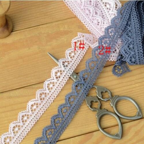 5 Meters Width 1.9cm Grey Elastic Lace Trim Stretch Lace Fabric Ribbon for Underwear Lingerie DIY Sewing Accessories