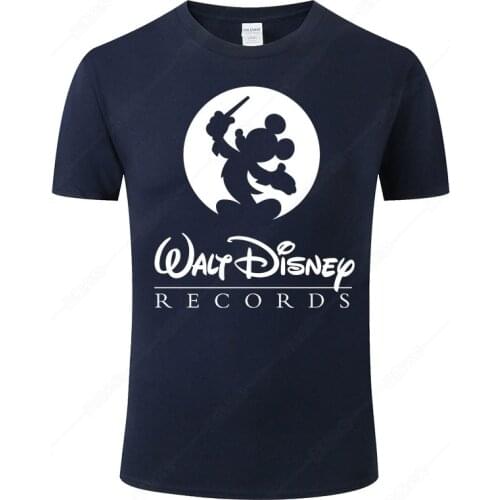 Disney Mickey Mouse T Shirt Men 2021 Summer Cartoon Anime Print T-Shirt Fashion Cotton Short Sleeved Cool Tee Homme Clothes J127