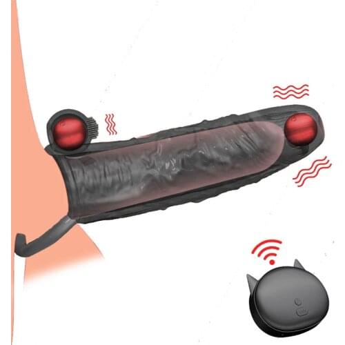 Vibrating Penis Rings Male Chastity Cock Ring Sex Toys for Men Penis Vibrator Wireless Remote Control Vibrator Mens finger-ring