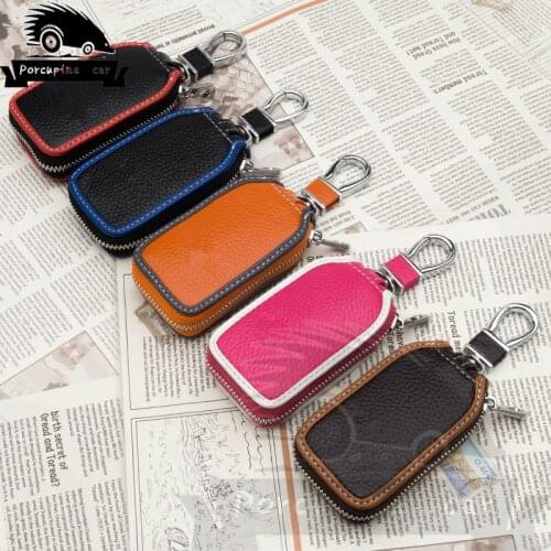 Leather Car Key Holder Car Key Cover Key Wallet Key for BMW Cadillac VW Skoda Jaguar Toyota Honda Hyundai Kia Chevrolet Mercedes