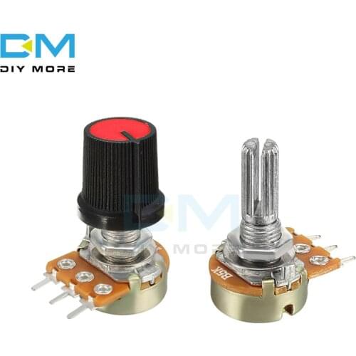 10PCS lot Red Linear Taper Rotary Potentiometer Cap Knob Potentiometer Resistor 1K 2K 5K B10K B20K B50K B100K 250K 500K 1M Ohm