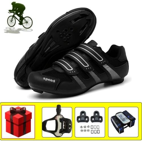Road Bicycle Sneakers Add Pedals Male Sapatilha Ciclismo Flat Shoes Self-locking Breathable Bicycle Racing Footwear Outdoor