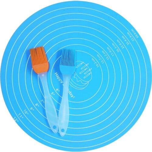 30cm Round Non Stick Silicone Baking Mat For Dough Rolling Sheet Baking Accessories Non-Slip Kneading Mats With Measuments
