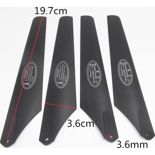 Brand New 197mm 3.6mm Hole 20cm Length Main Propeller Fan Leaves Blade Paddle For R/C Toys Spare Parts Helicopter Airplane Acces