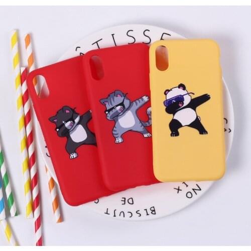 Fashion Gesture Cartoon Funny Case for Apple iPhone 11 Pro Max X SE2020 7 8 Plus 6S Plus Xs Max XR Phone Case Panda Gesture Case