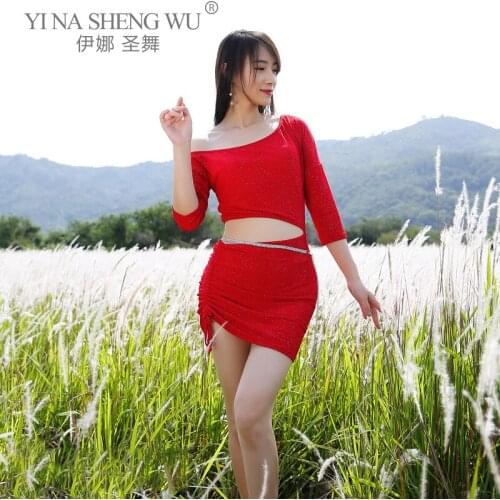 Belly Dance Set Short Skirt New Female Sexy Sequins Practice Clothes Set Summer Elegant Profession Performance Exercise Clothing