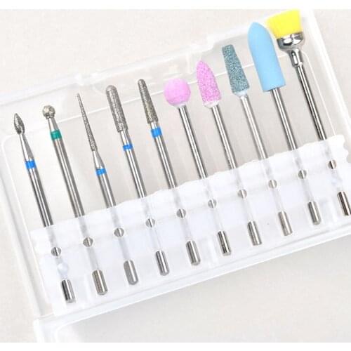 10 PCs Nail Drill Kit Milling Cutters Beauty Nail Drill Bits Nail Art Carbide Manicure Kits Equipment Tools For Manicure