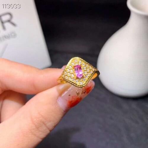 Natural Sri Lanka Ceylon Pink Sapphire Ring Fine Jewelry 3x5mm