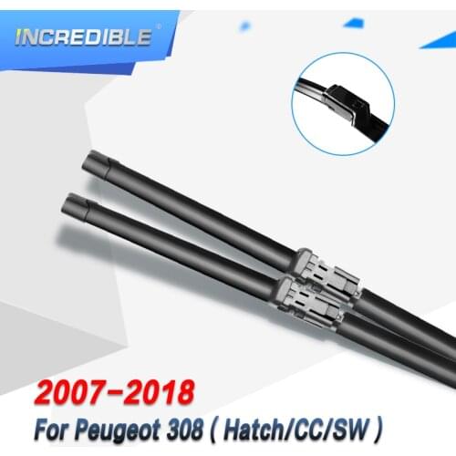 INCREDIBLE Wiper Blades for Peugeot 308 Hatchback / SW / CC T7 / T9 2007 2008 2009 2010 2011 2012 2013 2014 2015 2016 2017 2018