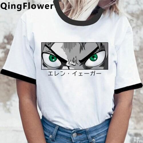 Attack on Titan Shingeki No Kyojin Levi Titan Attack tshirt female plus size casual grunge tumblr white t shirt couple clothes