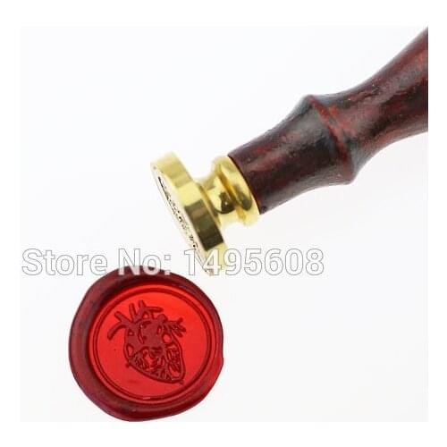 HEART Wax Seal Stamp/Gothic seal/ ANATOMICAL Heart logo-WS038
