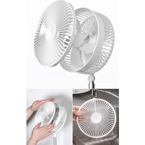 F8 Portable Table Fan 3 Speed Adjustable USB Foldable Chargeable Mini Clip Silent Fan Cooler for Office Outdoor Home Camping NEW