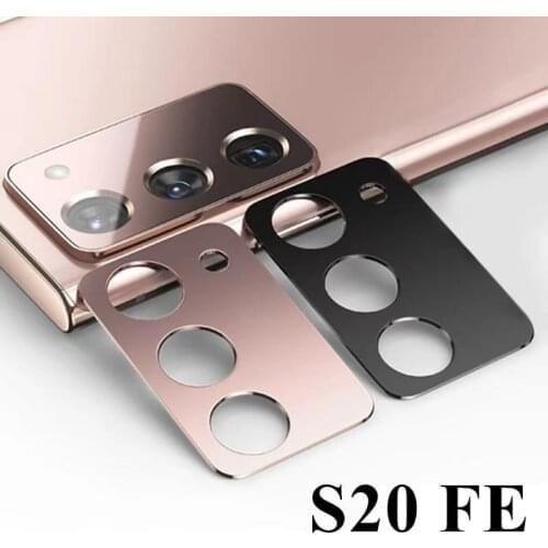 For Samsung Galaxy S20 FE Luxury Camera Guard Circle Metal Lens Protector Case Cover Bumper Ring On Galaxy S20 FE