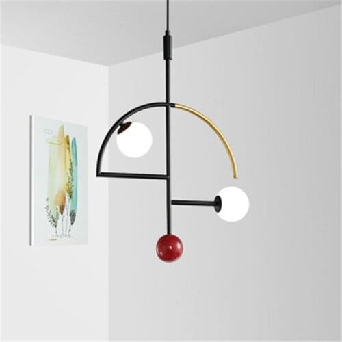 Nordic Postmodern Geometric Design Pendant Lights Creative Art Aallery Model House Coffee Shop Bedroom Decro Lamp Fixtures