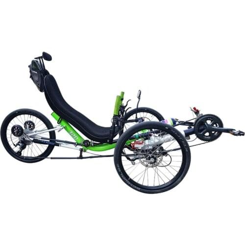 TrikExplor Full Folding Light Weight 20" Wheels 3 Wheel Aluminum Recumbent Tricycle For Sale