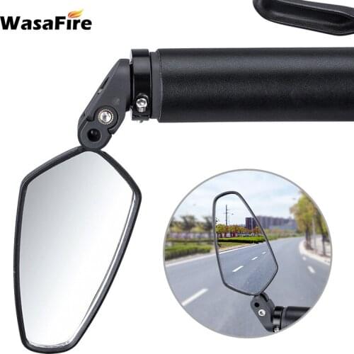 Bike Mirrors Adjustable Rotatable Handlebar Mirror Bicycle Accessories Safe Rearview Mirror Wide Angle Bike Rear View Mirror