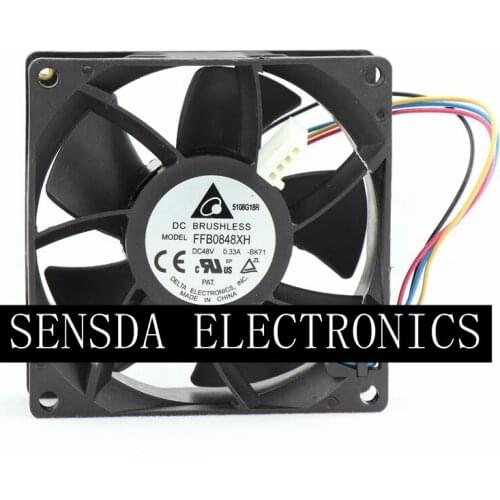 48V fan Delta FFB0848XH 8025 48V 0.33A 8CM double ball cooling fan