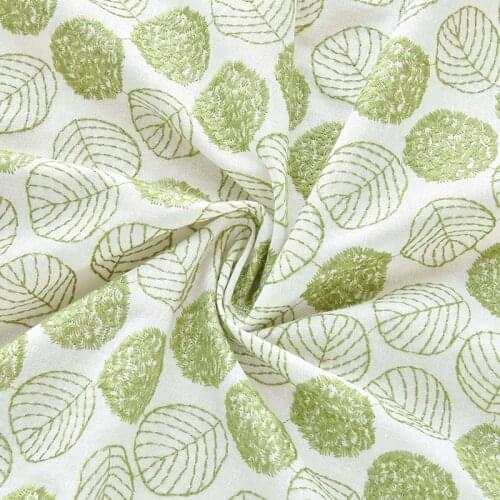 Japanese Ins Cotton Linen Embroidery Circle Cloth Handmade Diy Clothes Sofa Pillow Fabric Thick Linen