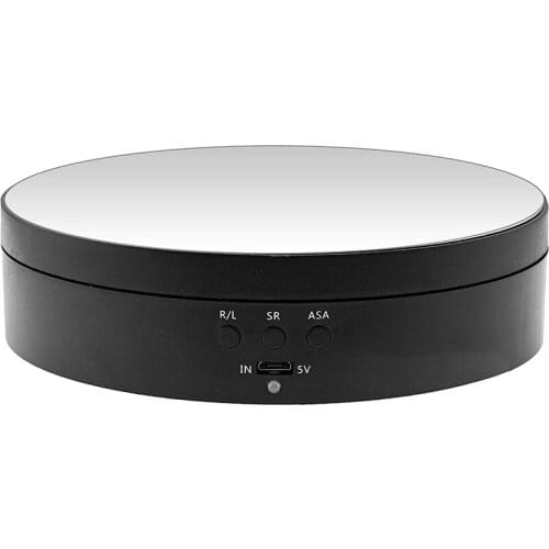 360 Degree Motorized Rotating Mirrored Display Stand Turntable Show Case for Show Jewelry Take Photo Backdrop Stand