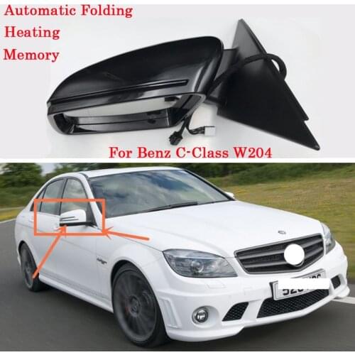 For Mercedes-Benz W204 C63 C200 C180 Car Exterior Rearview Mirror Side Mirror Rear View Mirror Outside Reverse Mirror Assembly