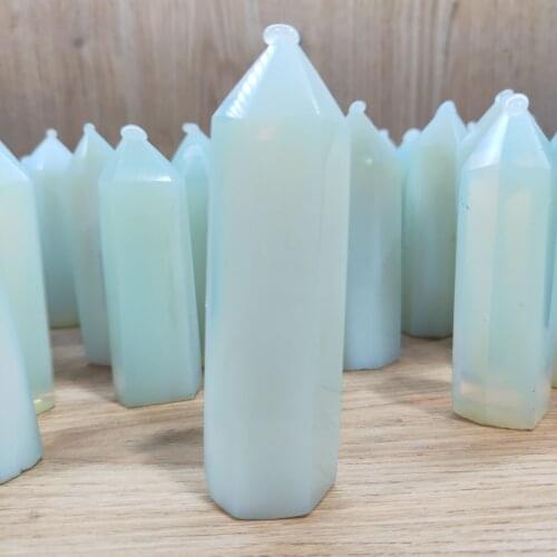 1pcs opal crystal point healing stone hexagonal prisms column wand treatment stone