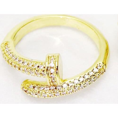 10 Pcs Zirconia Metal rings Gold color zircon Geometric jewelry Rings jewelry rings Gift for women jewelry Gift 8301