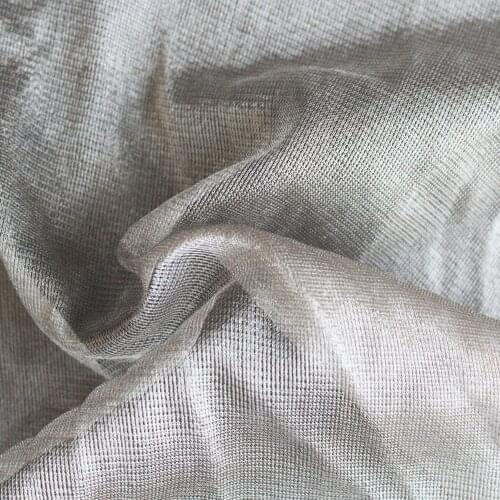 100% SHIELDING FABRIC SILVER COATED NYLON MESH silver 30