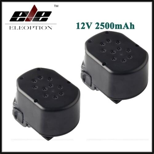 2PCS AEG 12V Rechargeable Battery 12V 2500mAh 2.5 Ah Ni-MH For B1214G,B1215R,B1220R,M1230R,BS12G,BS12X,BSB12G,BSB12STX,BSS12RW