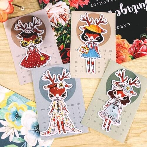 26PCS Cute elk stickers DIY scrapbooking album journal diary happy planner gift seal decorative stickers
