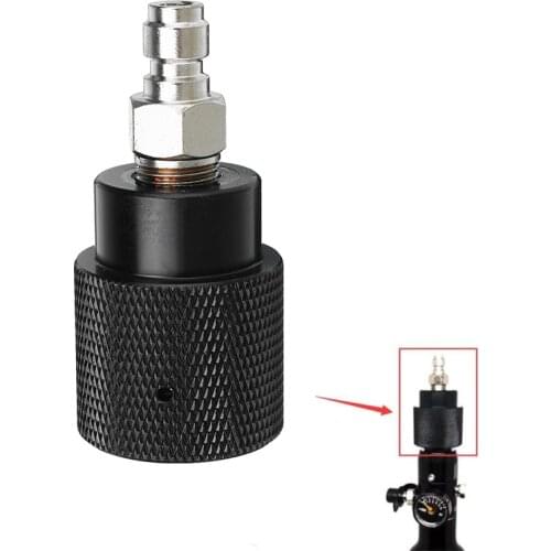 Co2 Supplement Adapter Air Compressed Tank Outlet/ Supplement Station Adapter Black Kit/ Refil Adapter 0-300psi Adjustable